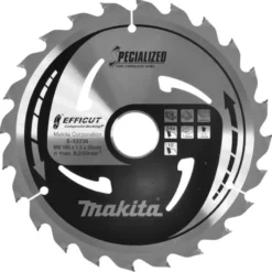 MAKITA Sågklinga Komposit 185x30x1,5 24T Efficut| Sågklinga Cirkelsågar, Sänksågar