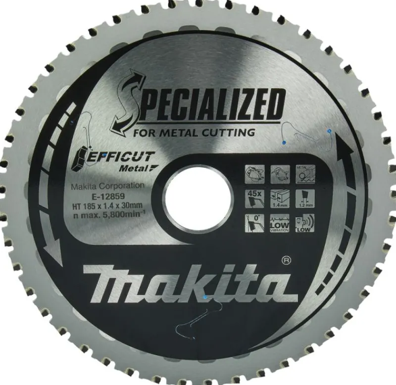 MAKITA Sågklinga Metall 185x30x1,4 45T Efficut| Sågklingor För Metallcirkelsågar|Sågklinga Cirkelsågar, Sänksågar