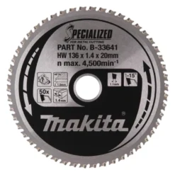 MAKITA Sågklinga Metall 136x20x1,4 50T Specialized| Sågklingor För Metallcirkelsågar|Sågklinga Cirkelsågar, Sänksågar