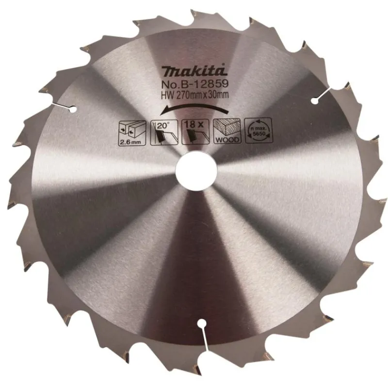 MAKITA Sågklinga Trä 270x30x2,6, 18T| Sågklinga Cirkelsågar, Sänksågar