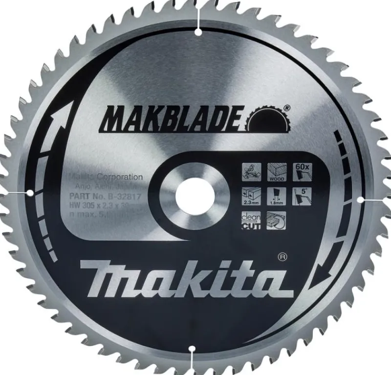 MAKITA Sågklinga Trä 305x30x2,3 60T Makblade| Sågklingor Klyv-, Kap- Och Gersågar