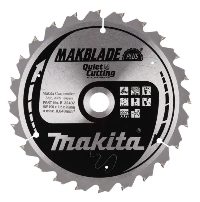 MAKITA Sågklinga Trä 190x20x2,2 24T Makblade PLUS| Sågklingor Klyv-, Kap- Och Gersågar