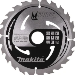 MAKITA Sågklinga Trä 190x30x2,0 24T M-force| Sågklinga Cirkelsågar, Sänksågar