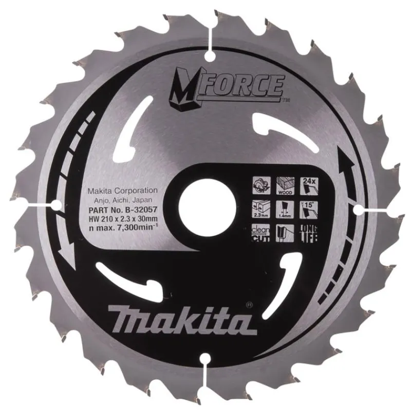 MAKITA Sågklinga Trä 210x30x2,3 24T M-Force| Sågklinga Cirkelsågar, Sänksågar