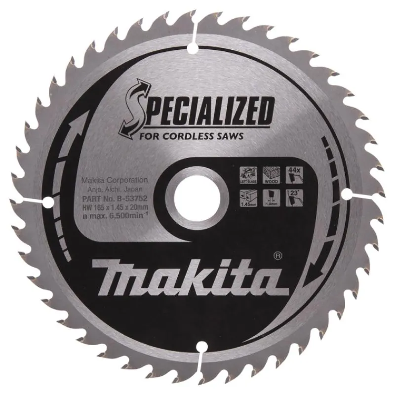 MAKITA Sågklinga Trä 165x20x1,45 44T Specialized| Sågklinga Cirkelsågar, Sänksågar