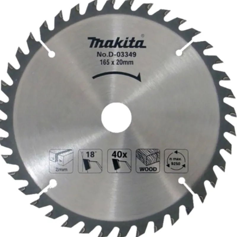 MAKITA Sågklinga Trä 165x20x2,0 40T TCT| Sågklinga Cirkelsågar, Sänksågar