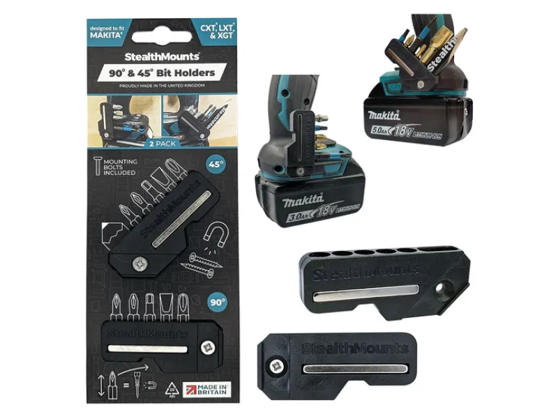 Stealthmounts Bitshållare svart 2-pack| Bits Och Bitssatser