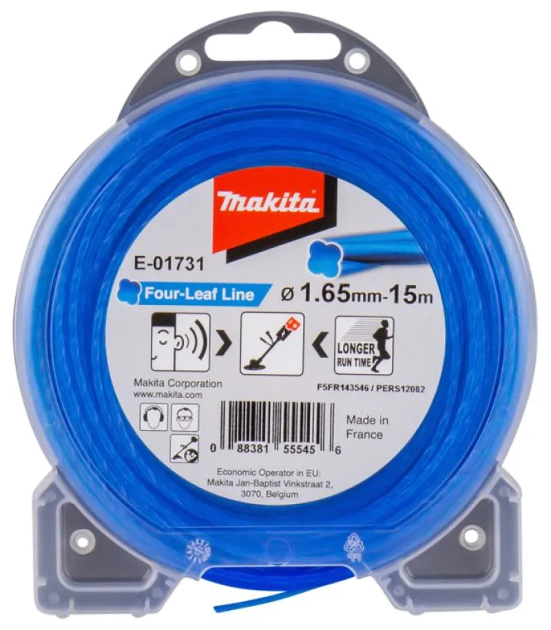 MAKITA Trimmertråd fyrklöver 1,65mm, 15 meter| Röjsågar- Trimmer Tillbehör
