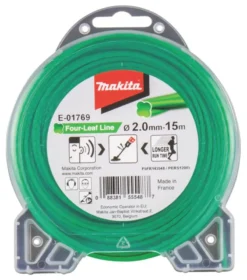 MAKITA Trimmertråd fyrklöver 2,0mm, 15 meter| Röjsågar- Trimmer Tillbehör