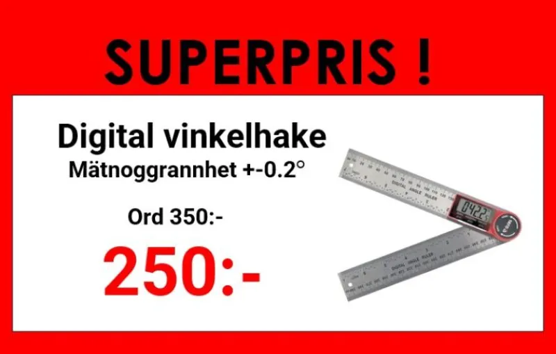 Thomee Vinkelhake Digital 200| Mätverktyg & Vattenpass